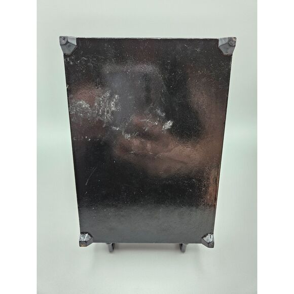 Hand Painted Russian Church Scene Lacquer Box Signed  7" x 5" Black and Red - Picture 3 of 11